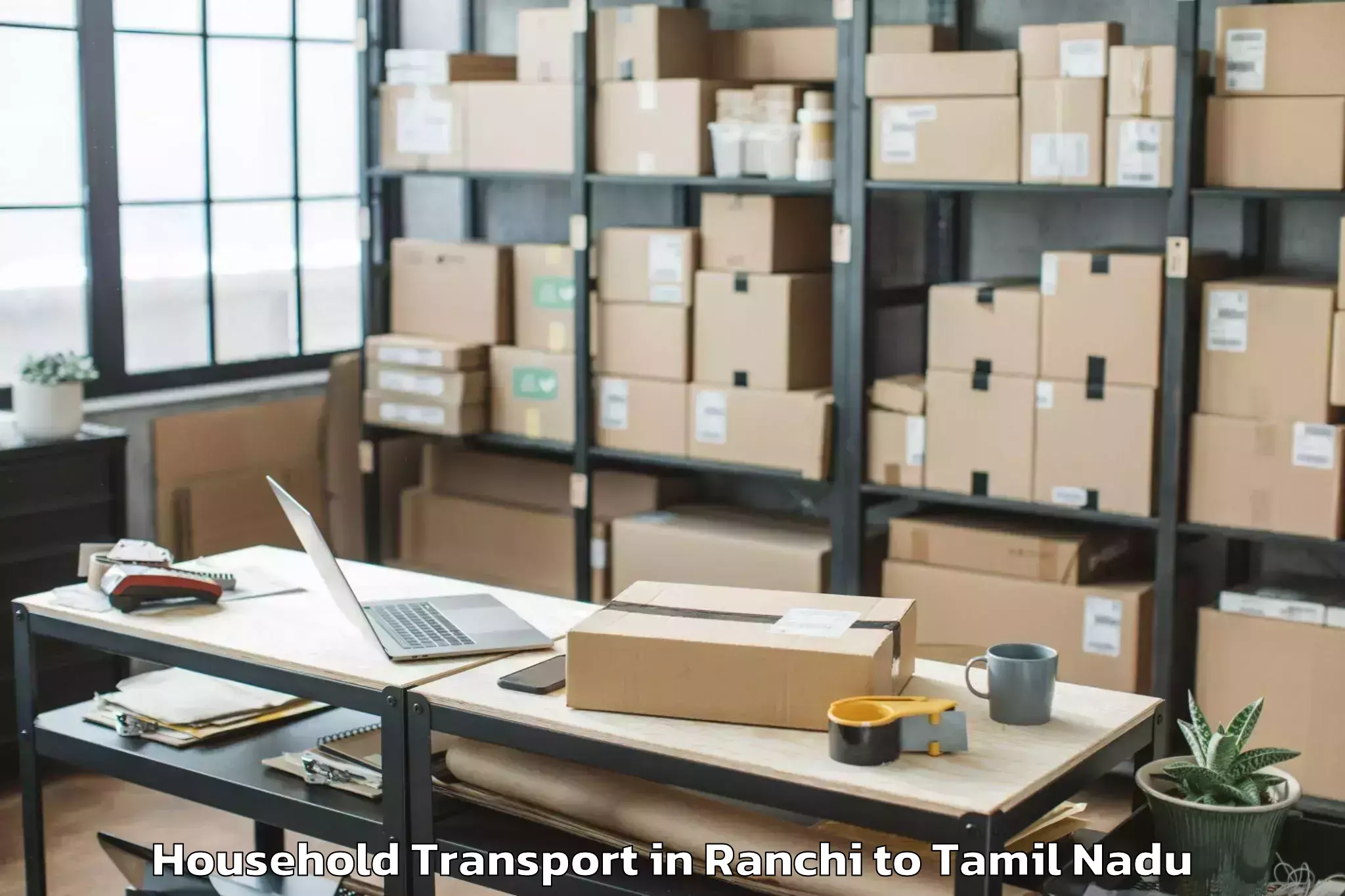 Quality Ranchi to Manalurpettai Household Transport